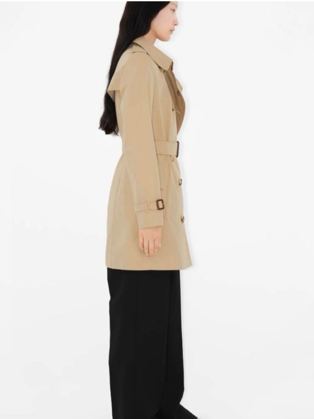 Burberry Short Chelsea Heritage Trench Coat  Medium - Picture 4 of 15